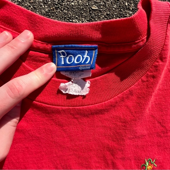 Vintage Disney Winnie The Pooh Short Sleeve T-shirt Red and Yellow - Picture 4 of 5